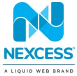 Logo of Nexcess, a Liquid Web brand, featuring a stylized "N" above the company name.