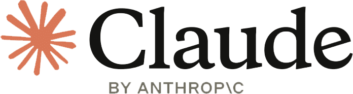 Logo of "Claude by Anthropic" with an orange starburst symbol on the left.