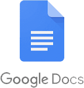 An icon of a blue document with white horizontal lines, representing Google Docs. The text "Google Docs" is below the icon.