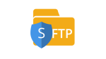 Yellow folder icon with a blue shield overlay displaying "SFTP" in white text.